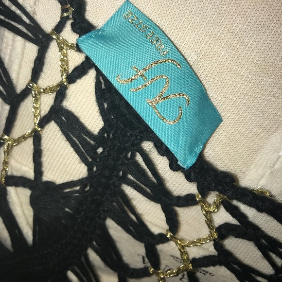 Boho Crochet Waterfall Sweater Blouse Top - Picture 7 of 7